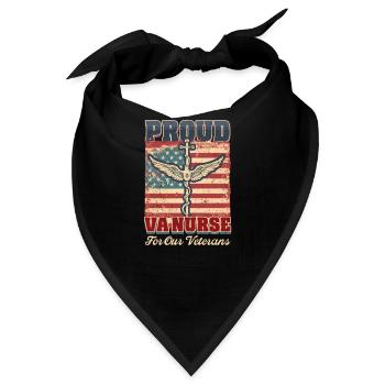 VA Nurse Stolze VA Krankenschwester für unsere Veteranen - Bandana - Schwarz - Vorne