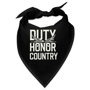 Honor Veterans Day with Patriotism and Military - Bandana - Schwarz - Vorne
