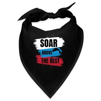 Soar Above the Rest – Paragliding Design - Bandana - Schwarz - Vorne