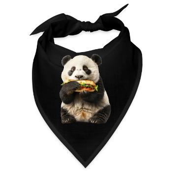 Panda - Bandana - Schwarz - Vorne