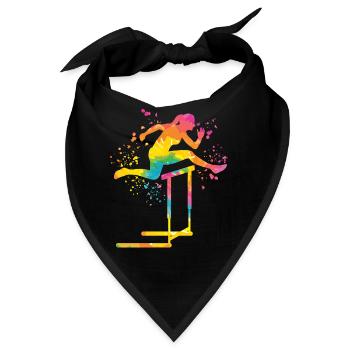Hürdenlauf Hindernislauf Kinder Hürdenlauf - Bandana - Schwarz - Vorne
