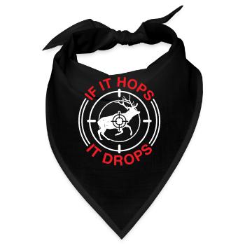 If It Hops It Drops 6 - Bandana - Schwarz - Vorne
