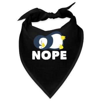 Nö Winter Arktischer Seevogel Pinguin - Bandana - Schwarz - Vorne