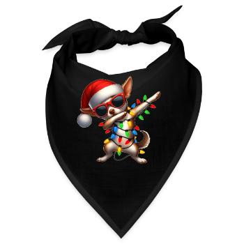 Tupfende Chihuahua Hund Sonnenbrille Niedlich Weih - Bandana - Schwarz - Vorne