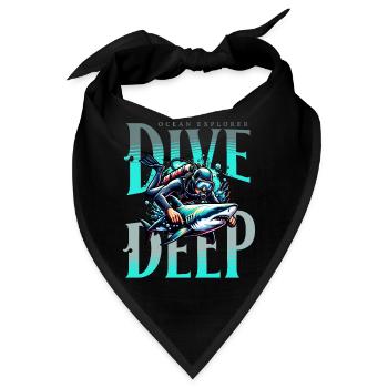Tauchen Taucher - Bandana - Schwarz - Vorne