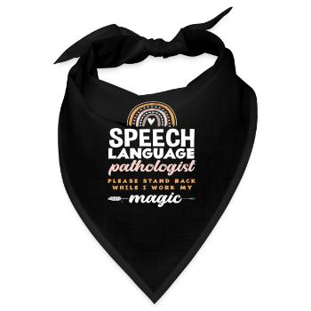 Logopäde Bitte Abstand Halten Während Ich Meine - Bandana - Schwarz - Vorne