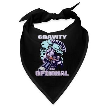 Gravity Is Optional – Paragliding Freedom - Bandana - Schwarz - Vorne