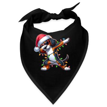 Tupfende Coonhound Hund Sonnenbrille Niedlich Weih - Bandana - Schwarz - Vorne