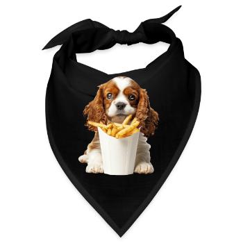 Cavalier King Spaniel - Bandana - Schwarz - Vorne