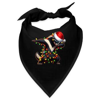 Dabbing Honig Dachs Ratel Sonnenbrille Niedlich - Bandana - Schwarz - Vorne