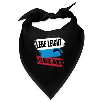Lebe leicht, fliege hoch - Bandana - Schwarz - Vorne