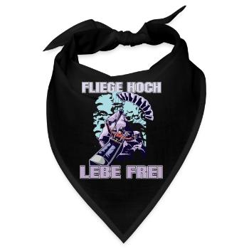 Fliege hoch, lebe frei - Bandana - Schwarz - Vorne