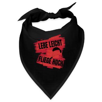 Lebe leicht, fliege hoch - Bandana - Schwarz - Vorne