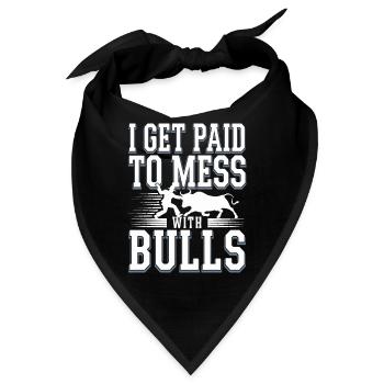 Rodeo Clown Entertainer Bull Riding And Rodeo - Bandana - Schwarz - Vorne