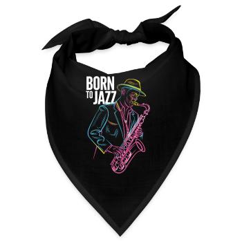 Geboren Für Jazz & Saxophon Melodien - Bandana - Schwarz - Vorne