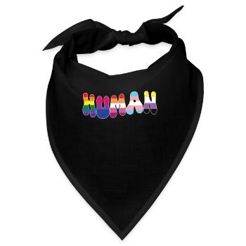 Human Equality Pride LGBTQ+ Inklusivität - Bandana - Schwarz - Vorne