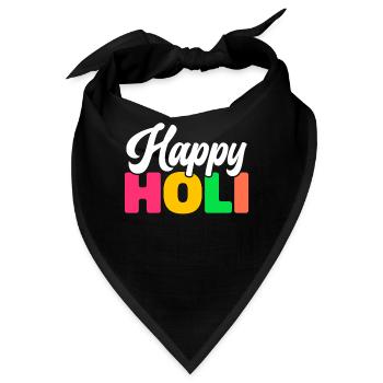 Holi Indien Holi Festival Happy Holi Fest - Bandana - Schwarz - Vorne