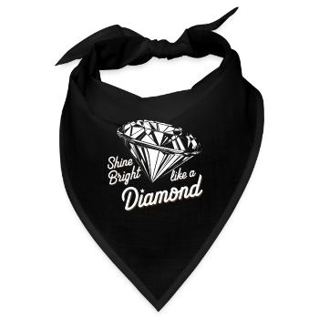 Glänzen Sie hell wie ein Diamant - Bandana - Schwarz - Vorne