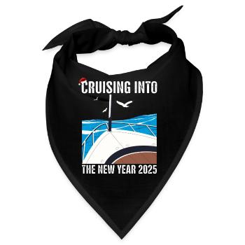 Cruising Into The New Year 2025 New Year Trip 2025 - Bandana - Schwarz - Vorne