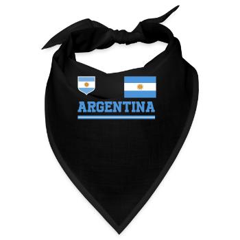 Argentinien Geschenk Argentina Argentine Flagge - Bandana - Schwarz - Vorne
