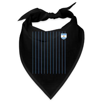 Argentinien Geschenk Argentina Argentine Flagge - Bandana - Schwarz - Vorne