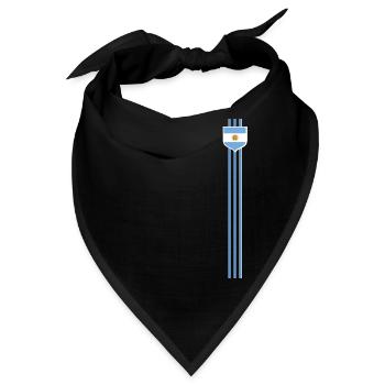 Argentinien Geschenk Argentina Argentine Flagge - Bandana - Schwarz - Vorne