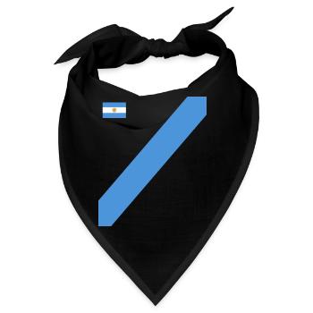 Argentinien Geschenk Argentina Argentine Flagge - Bandana - Schwarz - Vorne