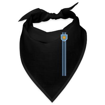 Argentinien Geschenk Argentina Argentine Flagge - Bandana - Schwarz - Vorne