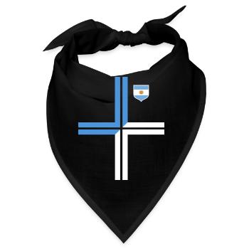 Argentinien Geschenk Argentina Argentine Flagge - Bandana - Schwarz - Vorne