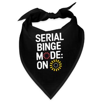 Binge Watching TV Marathon Für Streaming Addicts - Bandana - Schwarz - Vorne