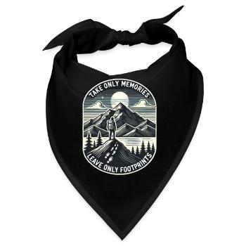Nimm nur Erinnerungen mit, hinterlasse nur Fußabdr - Bandana - Schwarz - Vorne