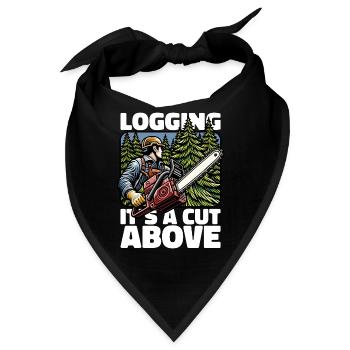 Logging It's A Cut Above Lumber Worker Logger - Bandana - Schwarz - Vorne