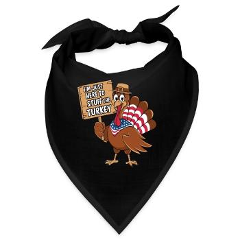 Lustiger Thanksgiving Truthahn - Bandana - Schwarz - Vorne