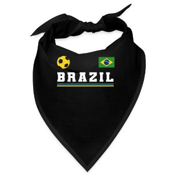 Brasilien Brazil shirt Brasilianer Rio de Janeirao - Bandana - Schwarz - Vorne