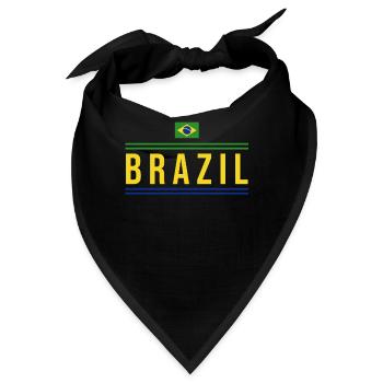 Brasilien Brazil shirt Brasilianer Rio de Janeirao - Bandana - Schwarz - Vorne