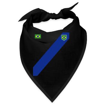 Brasilien Brazil shirt Brasilianer Rio de Janeirao - Bandana - Schwarz - Vorne