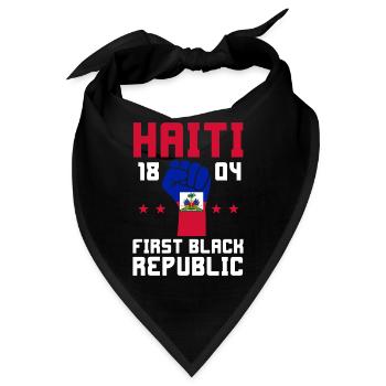 Haiti Haitianer Karibik Urlaub - Bandana - Schwarz - Vorne