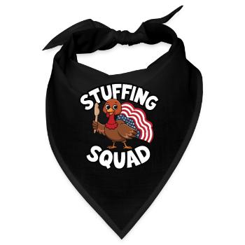 Lustiger Thanksgiving Truthahn - Bandana - Schwarz - Vorne