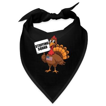 Lustiger Thanksgiving Truthahn - Bandana - Schwarz - Vorne