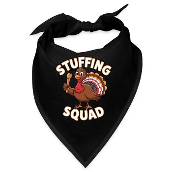 Lustiger Thanksgiving Truthahn - Bandana - Schwarz - Vorne