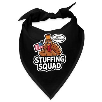 Lustiger Thanksgiving Truthahn - Bandana - Schwarz - Vorne