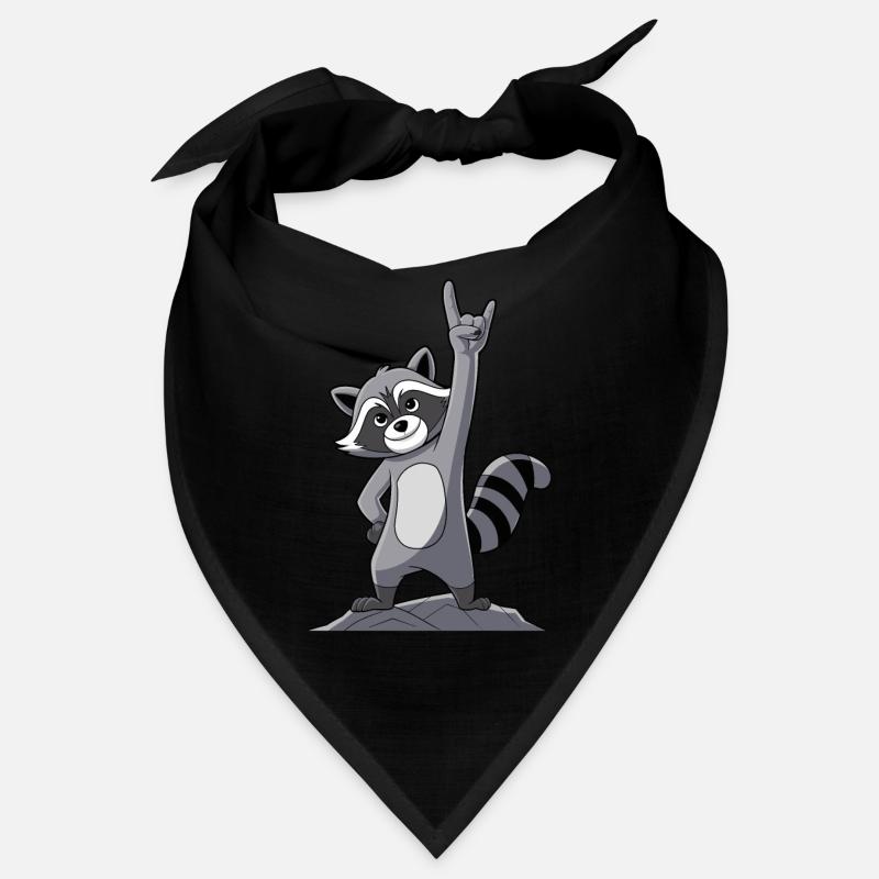 Rock On Waschbär Mit Coolen Gesten Bandana
