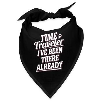 Zeitreise-sci-fi-enthusiast Und Zeitmaschine - Bandana - Schwarz - Vorne