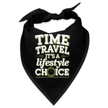 Zeitreise-sci-fi-enthusiast Und Zeitmaschine - Bandana - Schwarz - Vorne