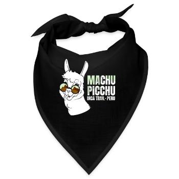 Machu Picchu Lama Inca Trail Peru - Bandana - Schwarz - Vorne