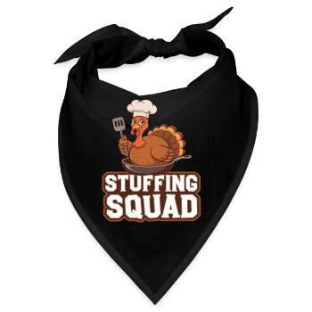 Lustiger Thanksgiving Truthahn - Bandana - Schwarz - Vorne