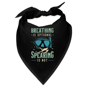 Spearfishing Breathing Is Optional Scuba Diver - Bandana - Schwarz - Vorne