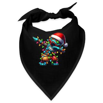 Dabbing Tiki Luau Hawaii Tiki Maske - Bandana - Schwarz - Vorne