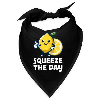 Squeeze the Day Zitrone - Bandana - Schwarz - Vorne