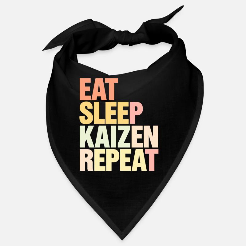 Eat Sleep Kaizen Repeat Improvement Bandana
